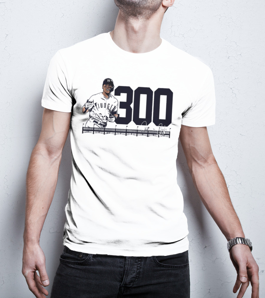Aaron Judge 300 Career Home Runs Yankees Signature T-Shirt