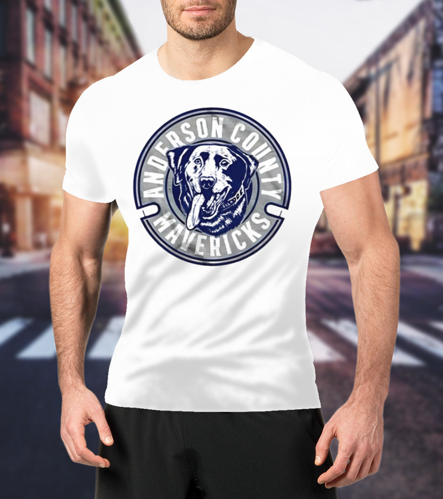 Anderson County Mavericks Dog Emblem T-Shirt