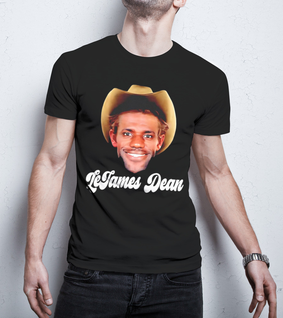 LeBron James LeJames Dean Cowboys And Basketball Fusion Gesicht T-Shirt