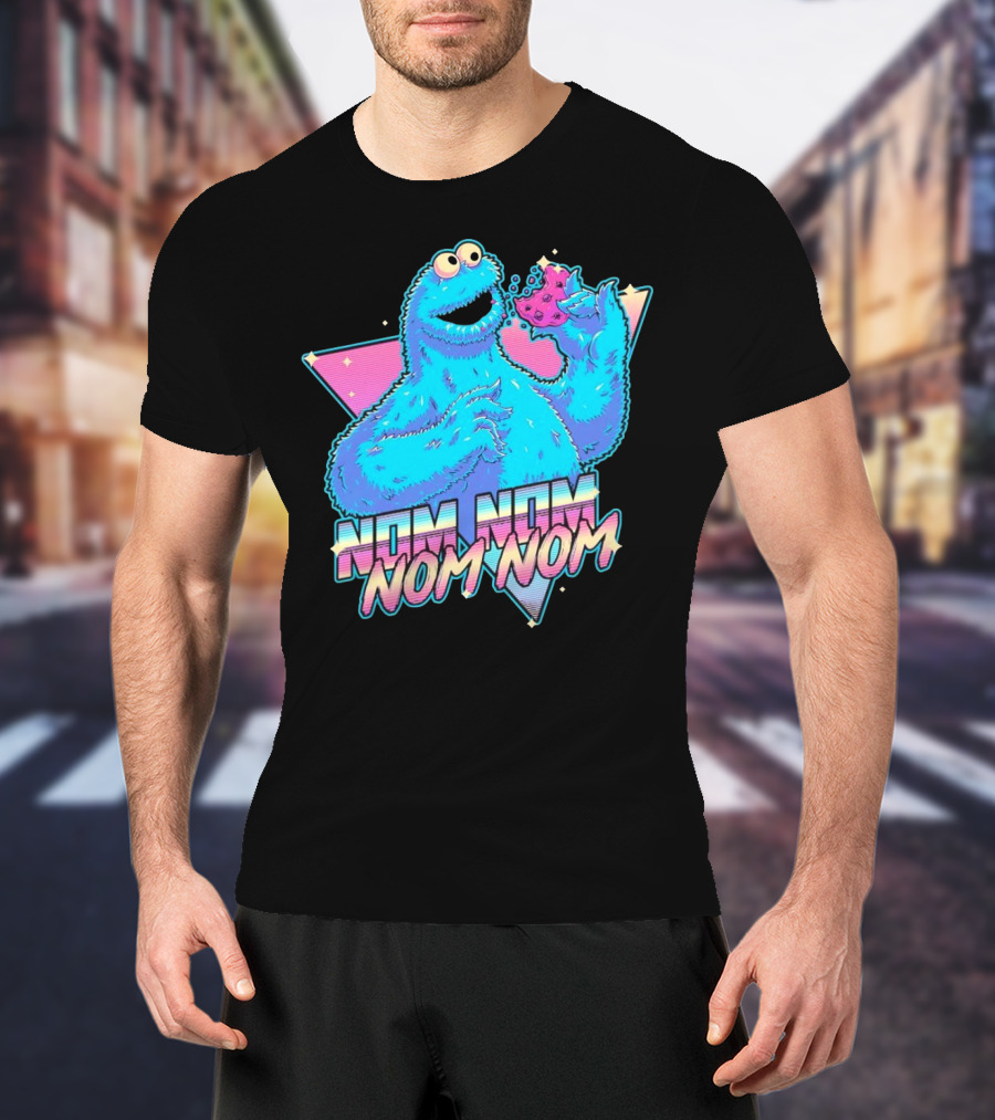 Nom Nom Nom Monster Who Loves A Cookie T-Shirt