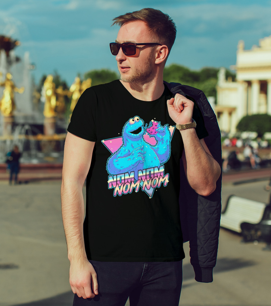 Nom Nom Nom Monster Who Loves A Cookie T-Shirt