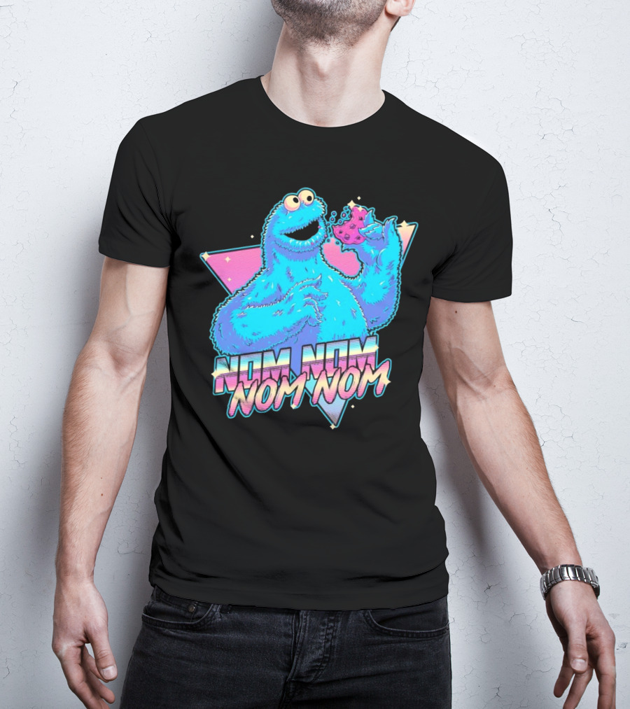 Nom Nom Nom Monster Who Loves A Cookie T-Shirt