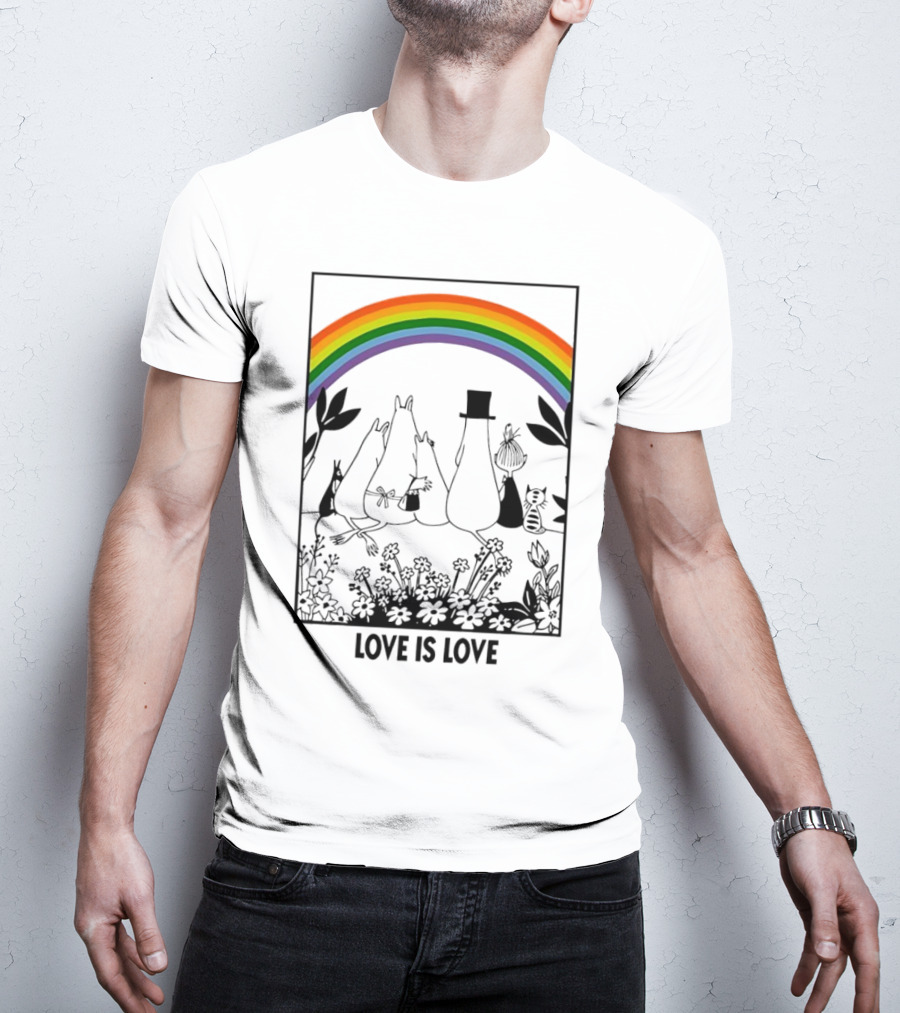 Moomin Love Is Love Rainbow Pride T-Shirt