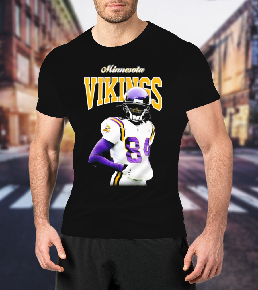 Minnesota Vikings Randy Moss Number 84 Retired Player Sideline Legend T-Shirt