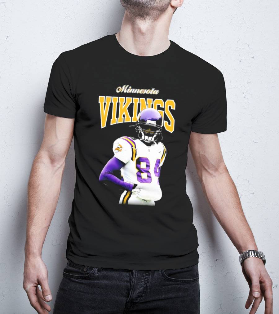 Minnesota Vikings Randy Moss Number 84 Retired Player Sideline Legend T-Shirt