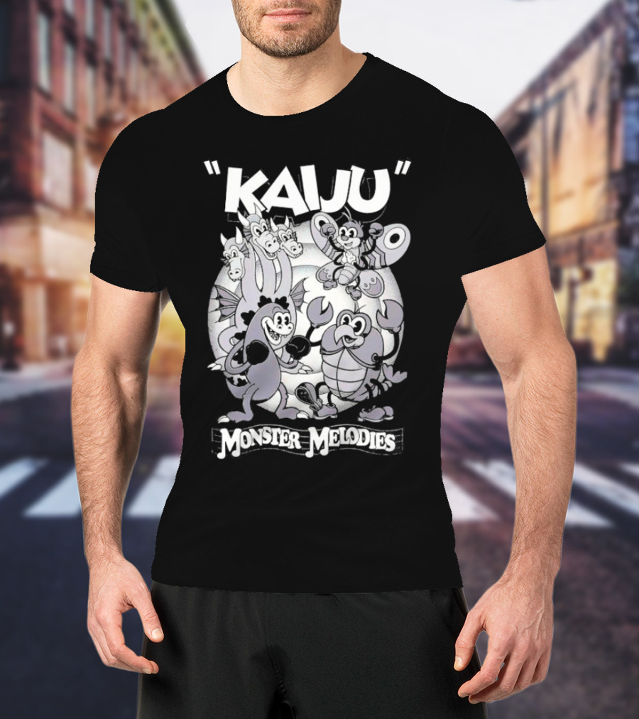 Kaiju Cartoon Monster Melodies Musical Characters T-Shirt
