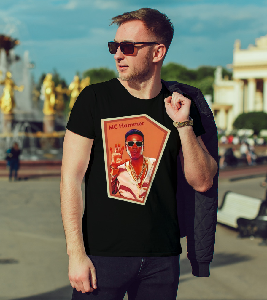 MC Hammer Retro Iconic Style Sunglasses Chains Wave Hand Gesture T-Shirt