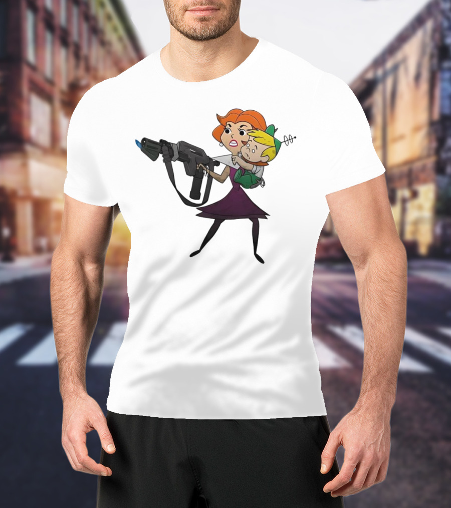 The Jetsons' Jane With Blaster Protecting Elroy Get Away From Him You B-word T-Shirt