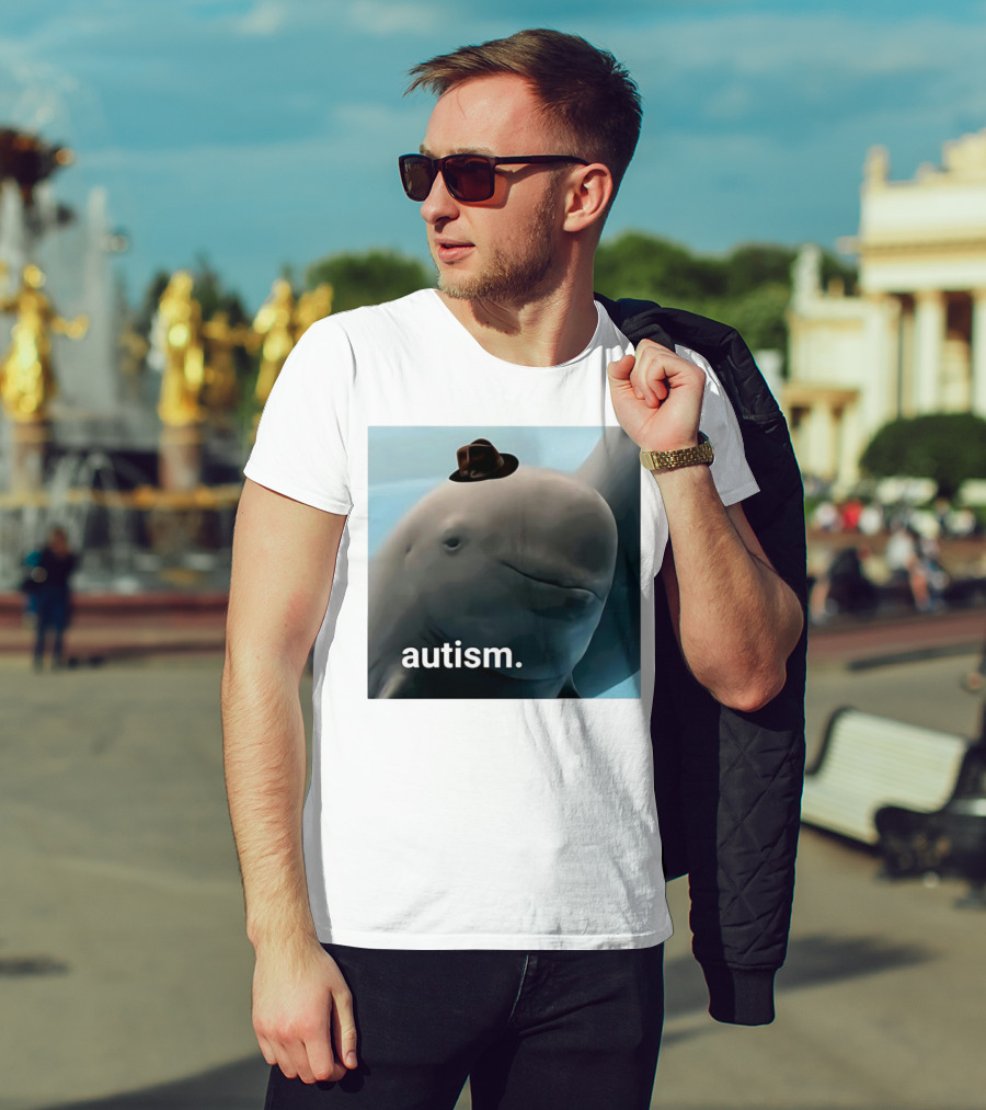 Autism Dolphin Meme With Hat T-Shirt
