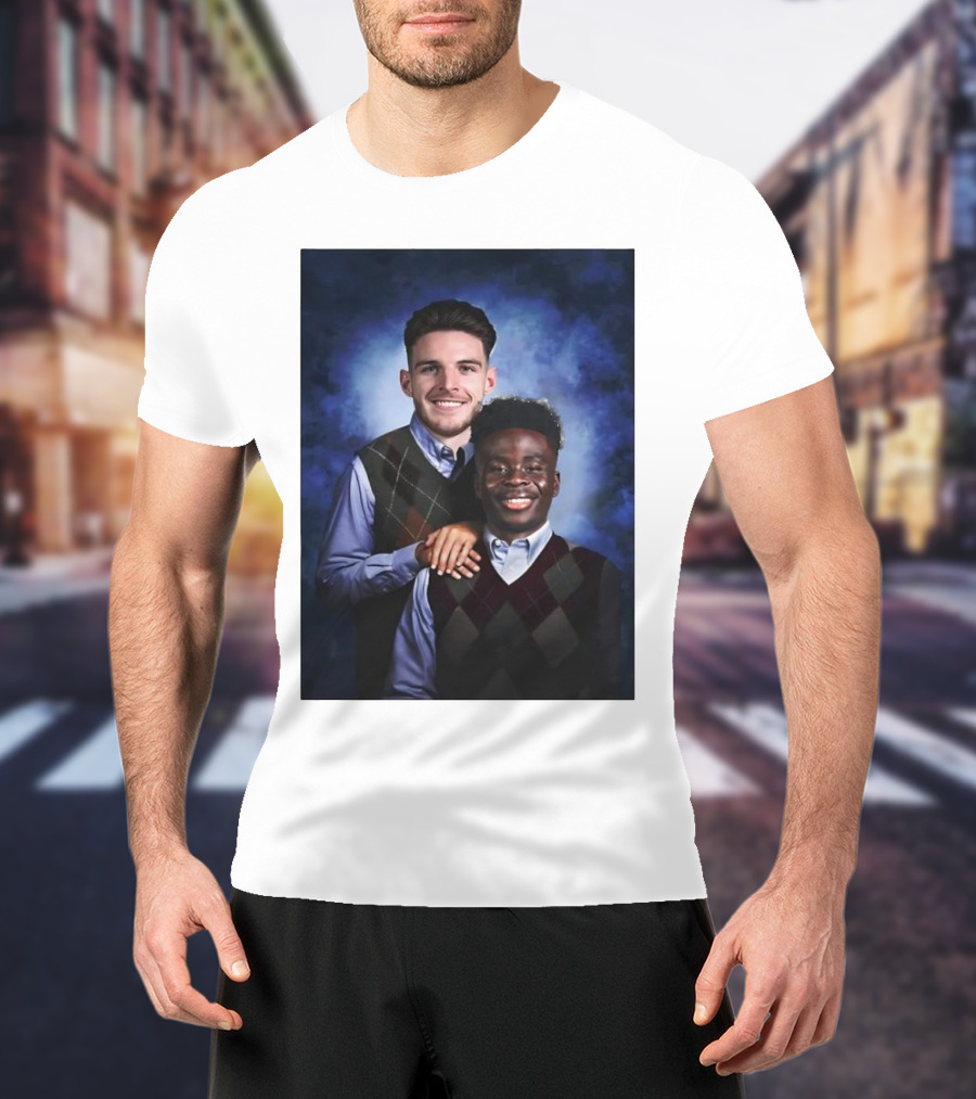 Declan Rice And Bukayo Saka Step Brothers Themed T-Shirt