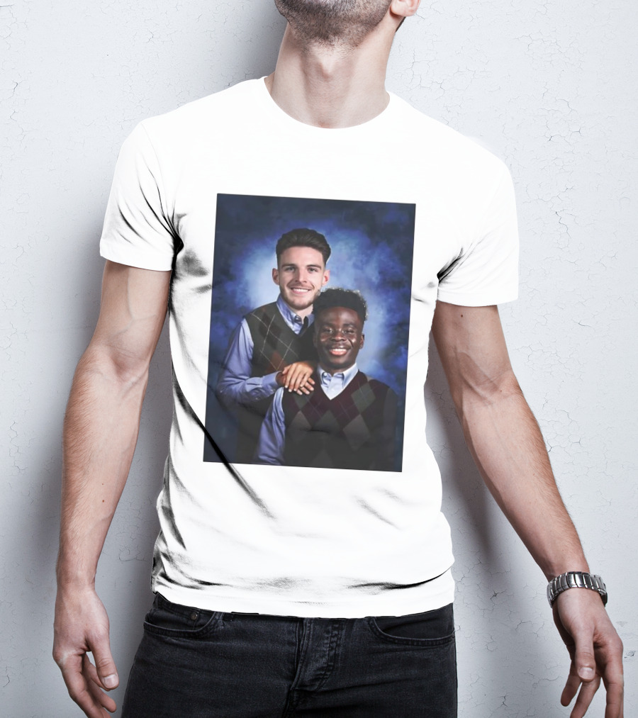 Declan Rice And Bukayo Saka Step Brothers Themed T-Shirt