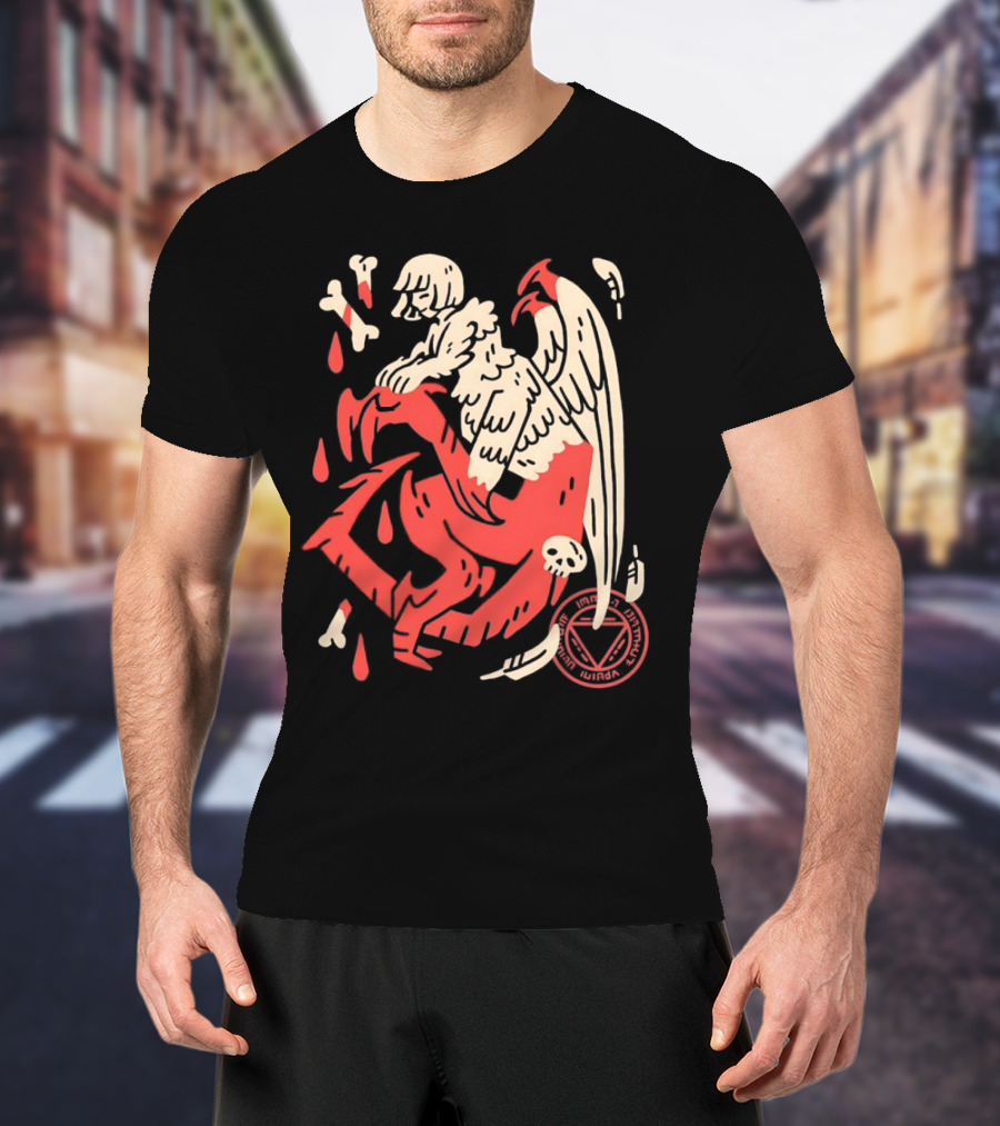 Falin Touden Dungeon Meshi Delicious In Dungeon Forbidden Magic Winged Creature With Skull And Bones T-Shirt