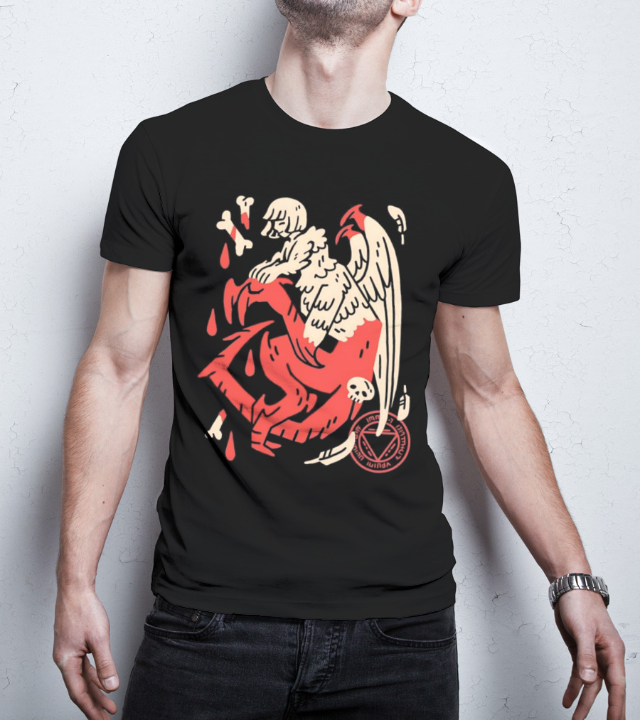 Falin Touden Dungeon Meshi Delicious In Dungeon Forbidden Magic Winged Creature With Skull And Bones T-Shirt