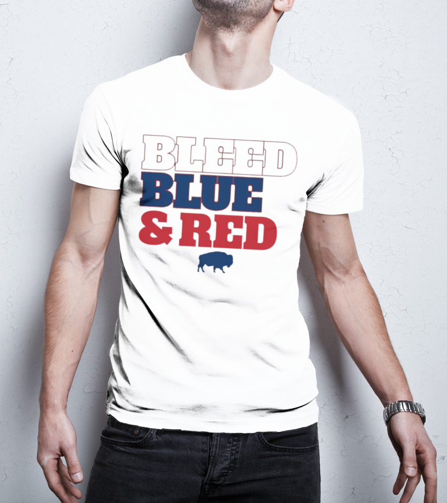 Bleed Blue And Red Buffalo Bills T-Shirt