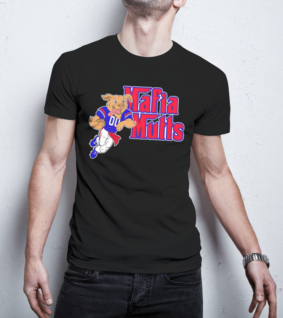 Buffalo Bills Mafia Mutts 01 Football Dog Cartoon T-Shirt