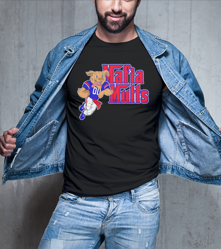 Buffalo Bills Mafia Mutts 01 Football Dog Cartoon T-Shirt