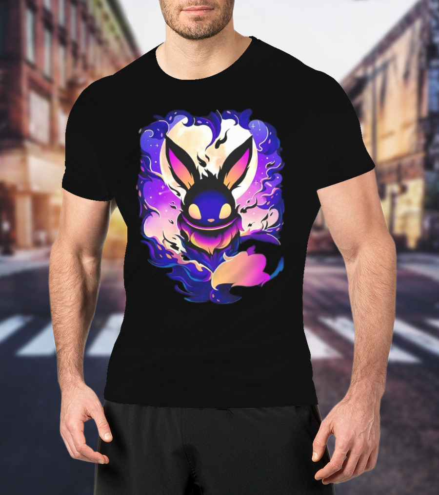 Eevee Darkness Cosmic Evolution Fantasy Anime T-Shirt