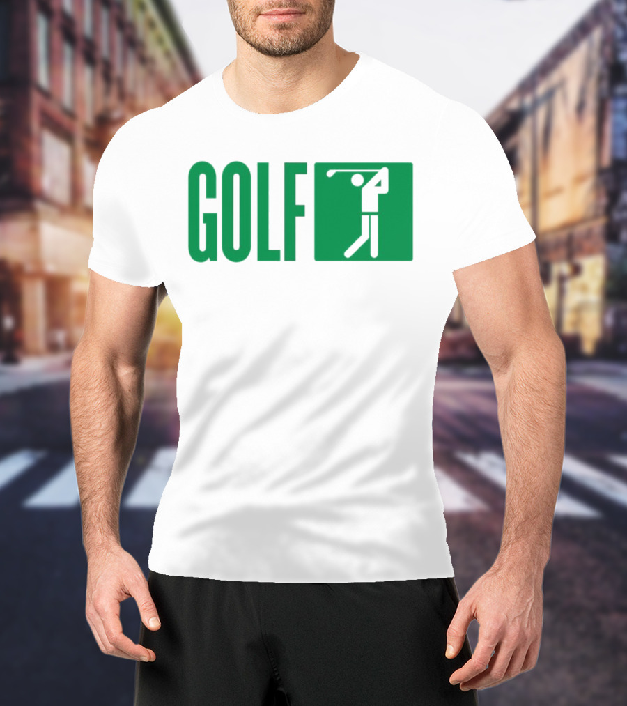GOLF Swing Silhouette Icon Green T-Shirt