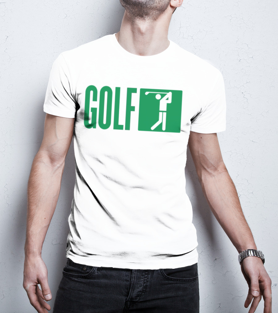 GOLF Swing Silhouette Icon Green T-Shirt