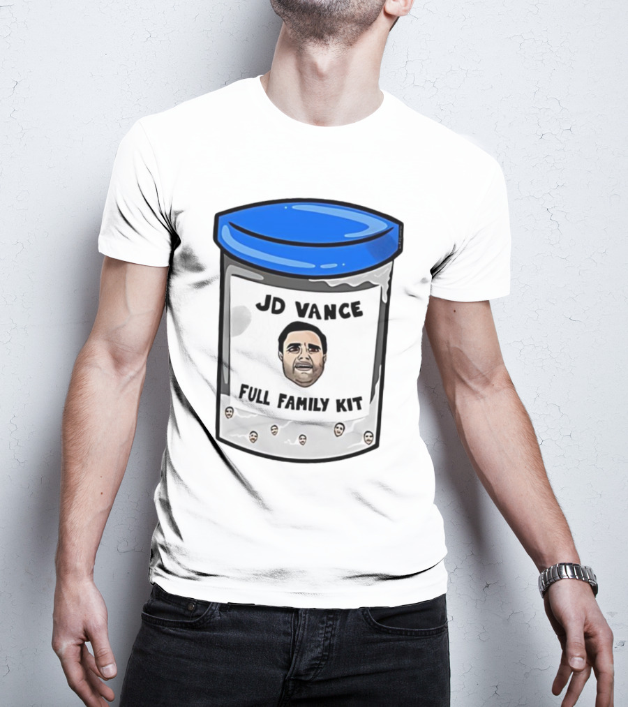 JD Vance Full Family Kit Face Jar Black Blue Lid T-Shirt
