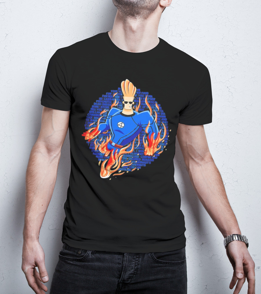 Johnny Bravo Meets Johnny Storm Flame On Momma T-Shirt