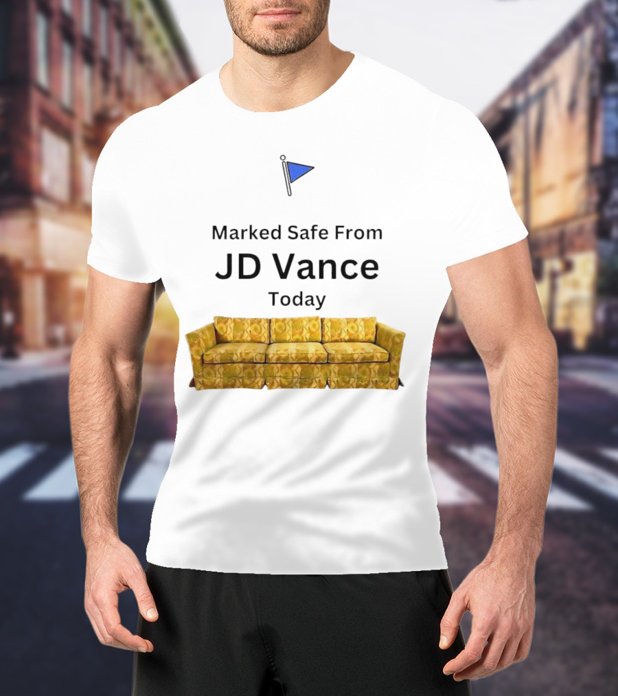 Marked Safe From JD Vance Today Yellow Floral Sofa T-Shirt