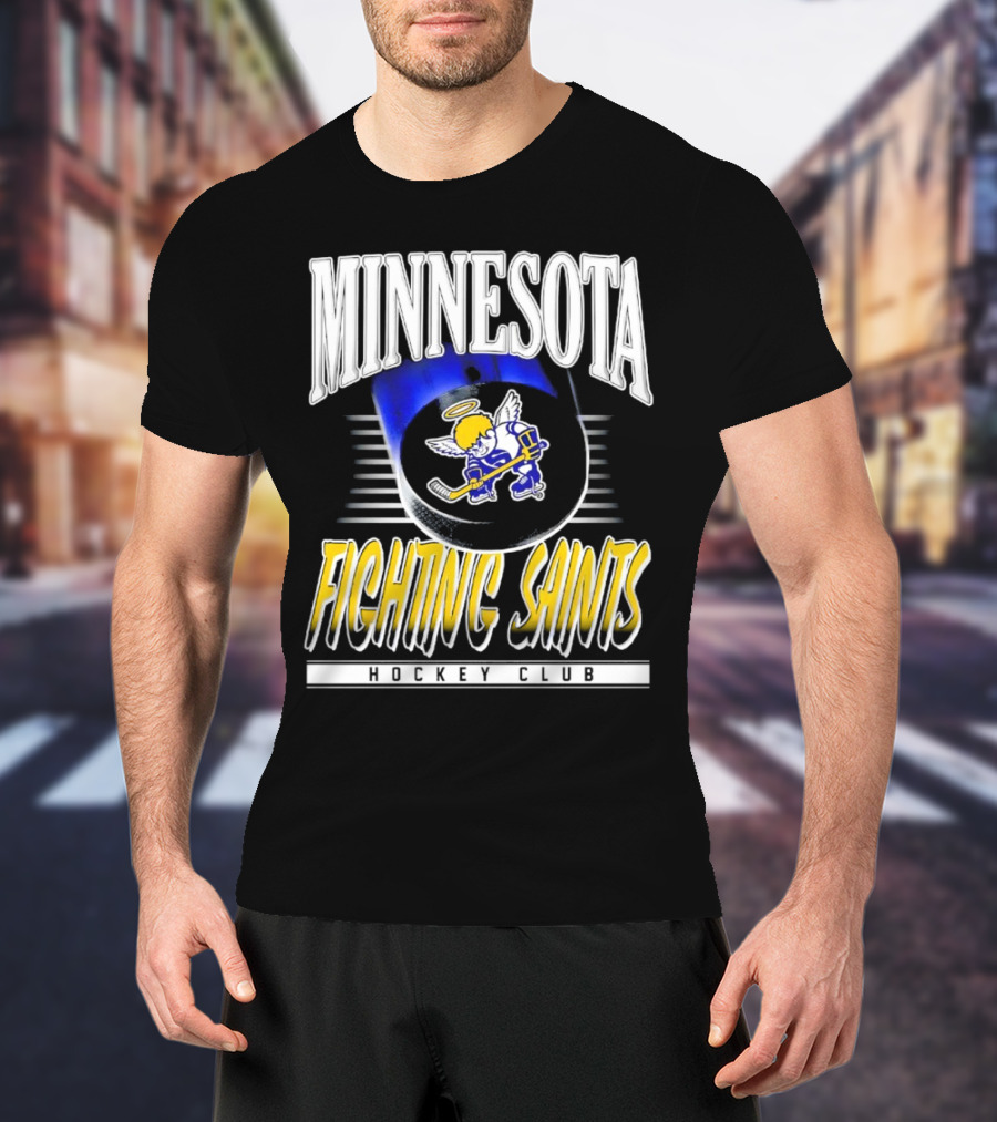Minnesota Fighting Saints Hockey Club Winged Angel T-Shirt