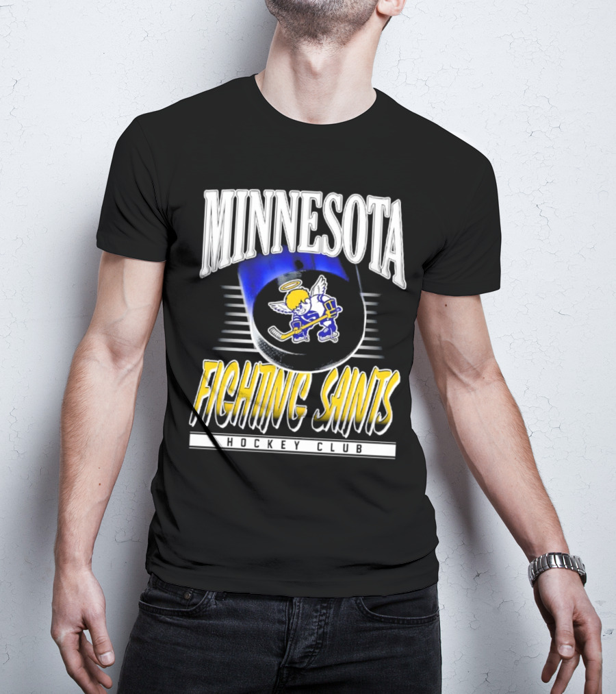 Minnesota Fighting Saints Hockey Club Winged Angel T-Shirt