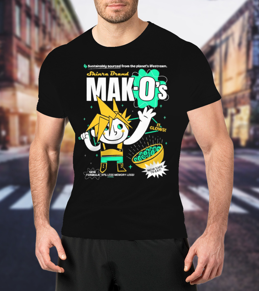 Shinra Brand Mak-0's Sustainably Sourced It Glows New Formula 10% Less Memory Loss Now Safe To Eat T-Shirt