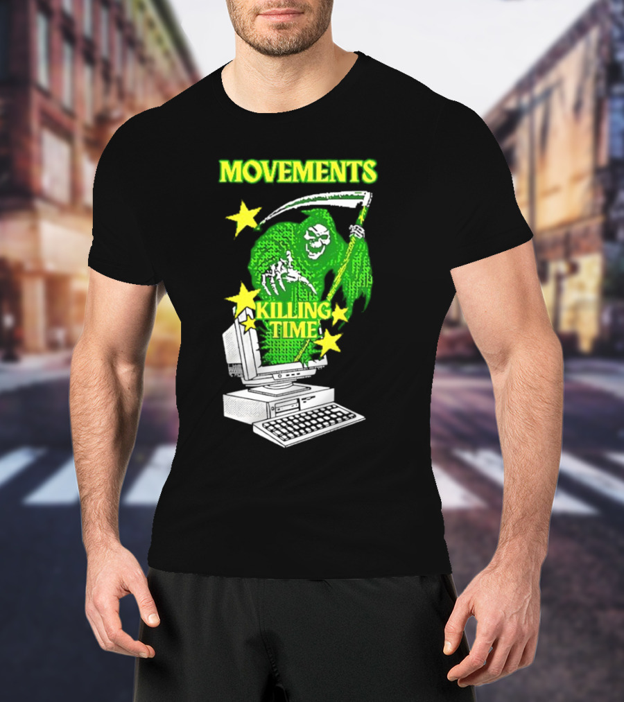 Movements Killing Time Reaper With Computer T-Shirt