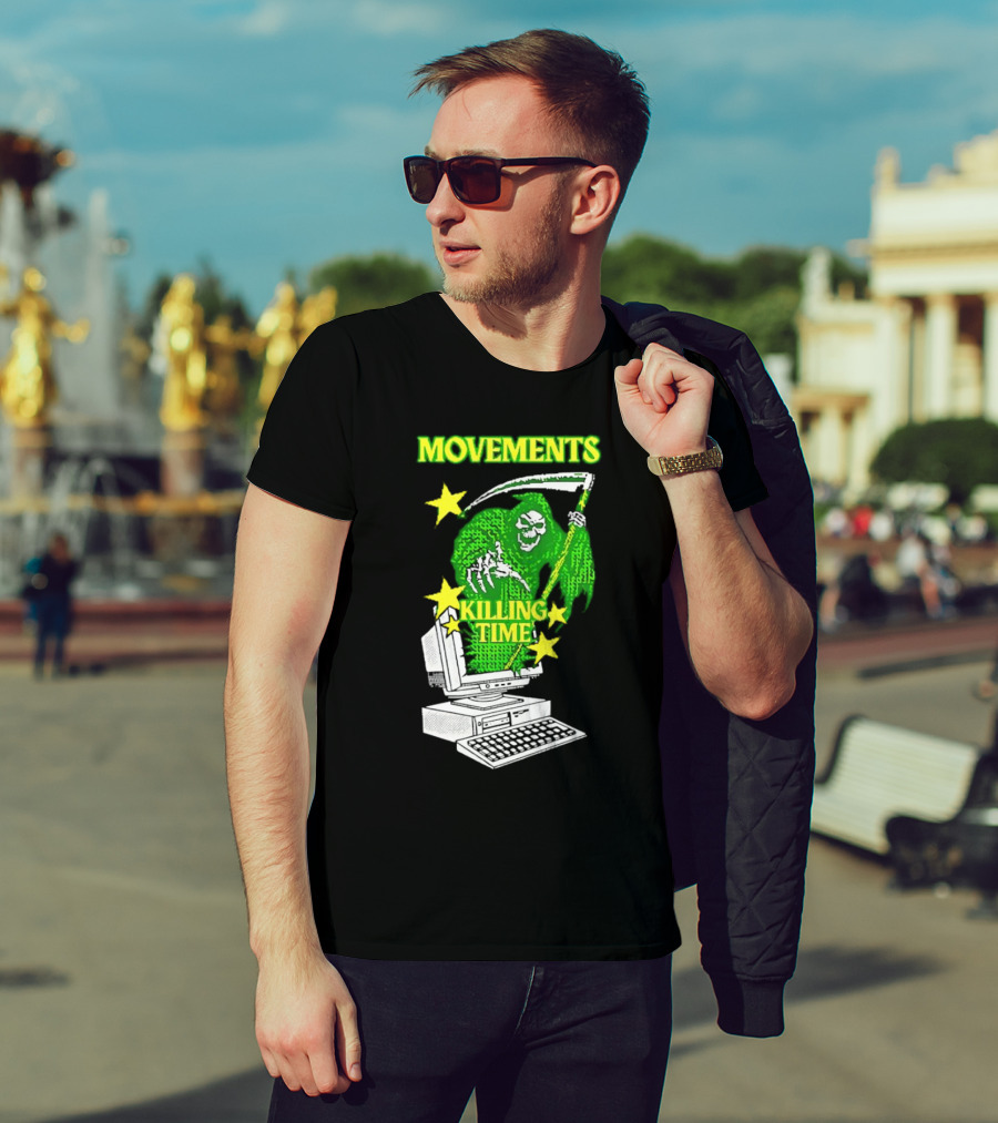 Movements Killing Time Reaper With Computer T-Shirt