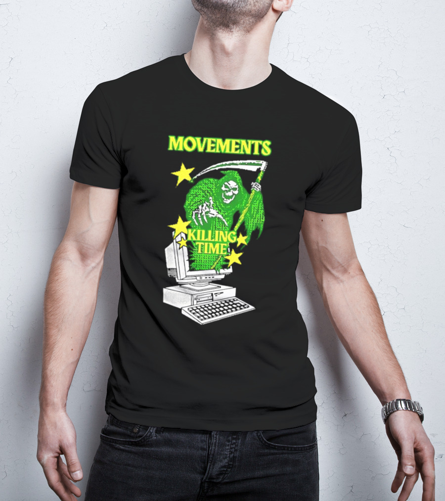 Movements Killing Time Reaper With Computer T-Shirt