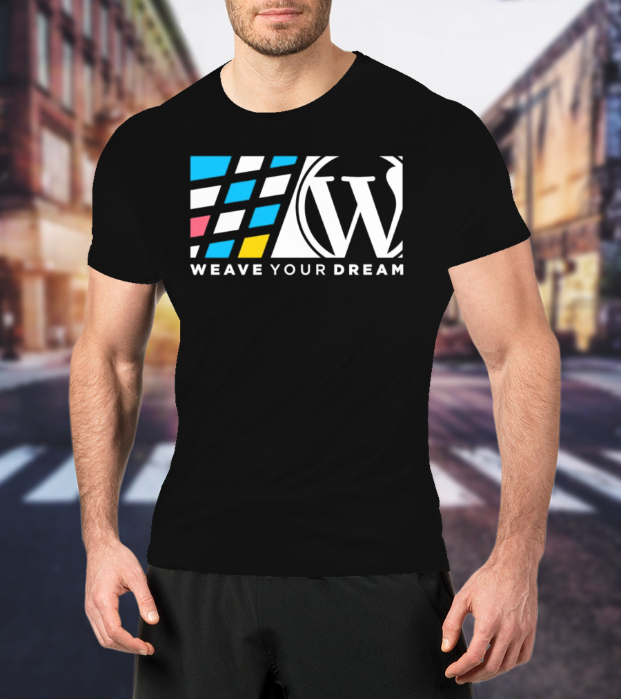 Weave Your Dream W Logo With Colorful Shapes T-Shirt