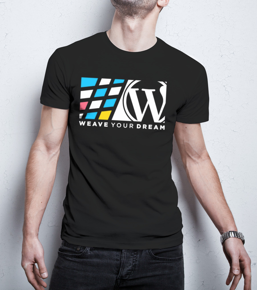 Weave Your Dream W Logo With Colorful Shapes T-Shirt