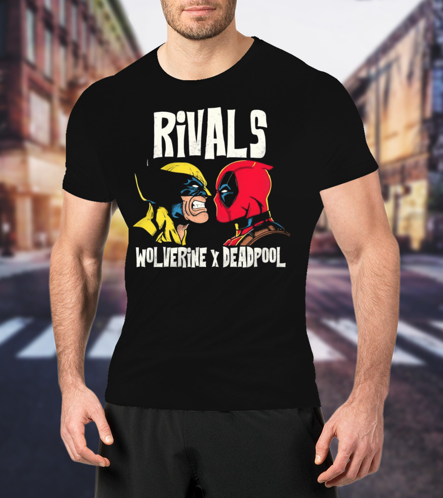 Rivals Wolverine X Deadpool Faceoff T-Shirt