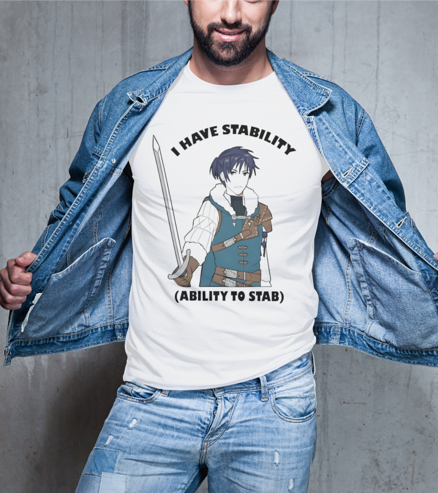 I Have Stability Ability To Stab Blue-Haired Anime Character Katie Gavin Photo T-Shirt