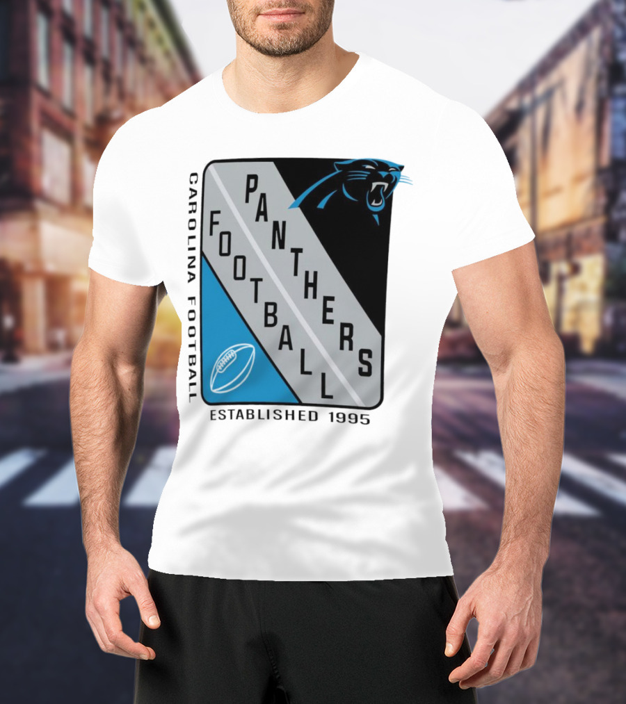 Carolina Panthers Football Shield Established 1995 T-Shirt