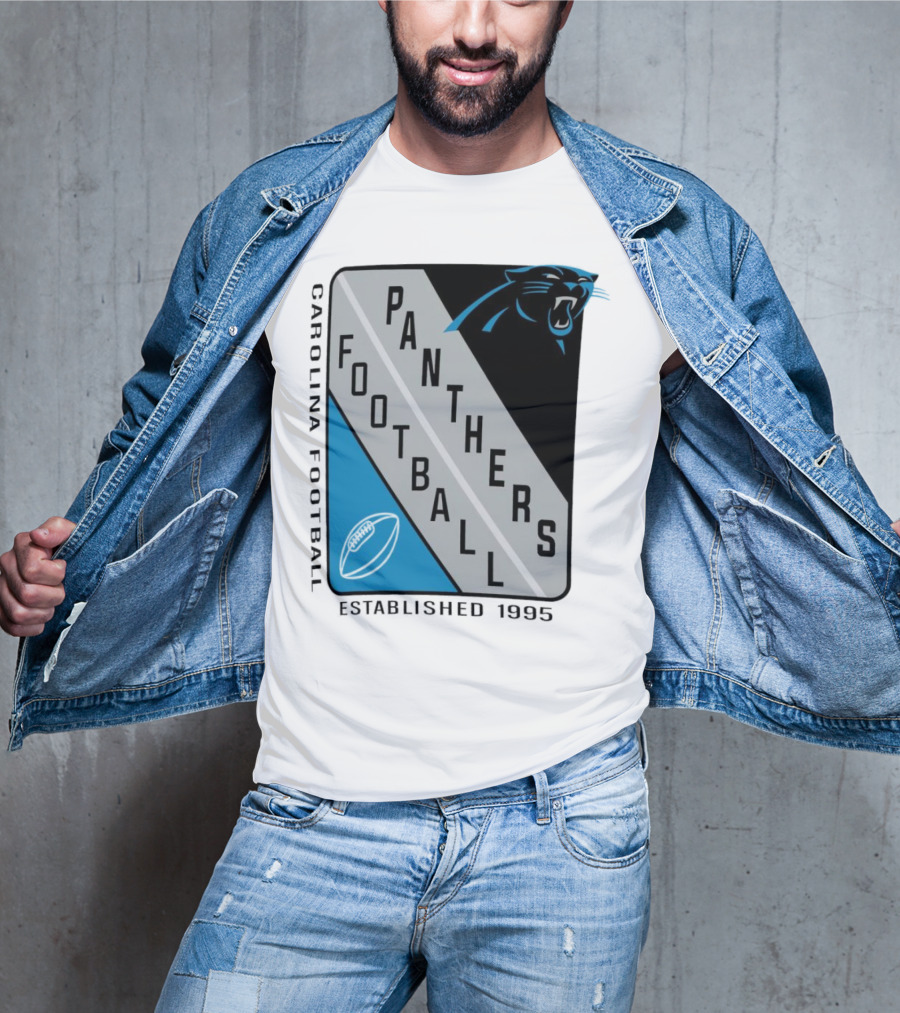 Carolina Panthers Football Shield Established 1995 T-Shirt