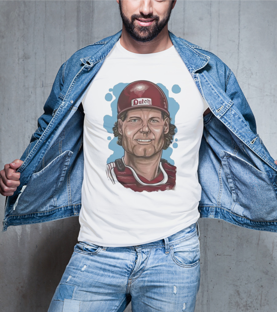 Darren Daulton Philadelphia Phillies Dutch Cartoon T-Shirt