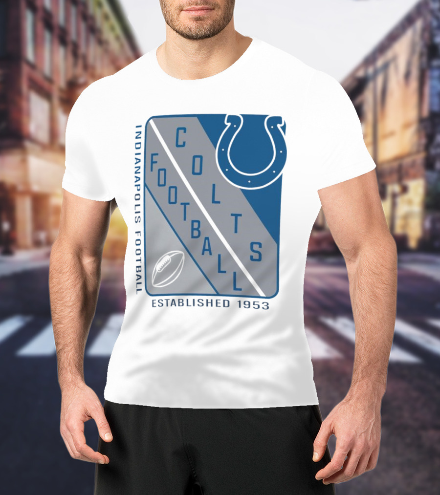 Indianapolis Colts Football Shield Established 1953 T-Shirt