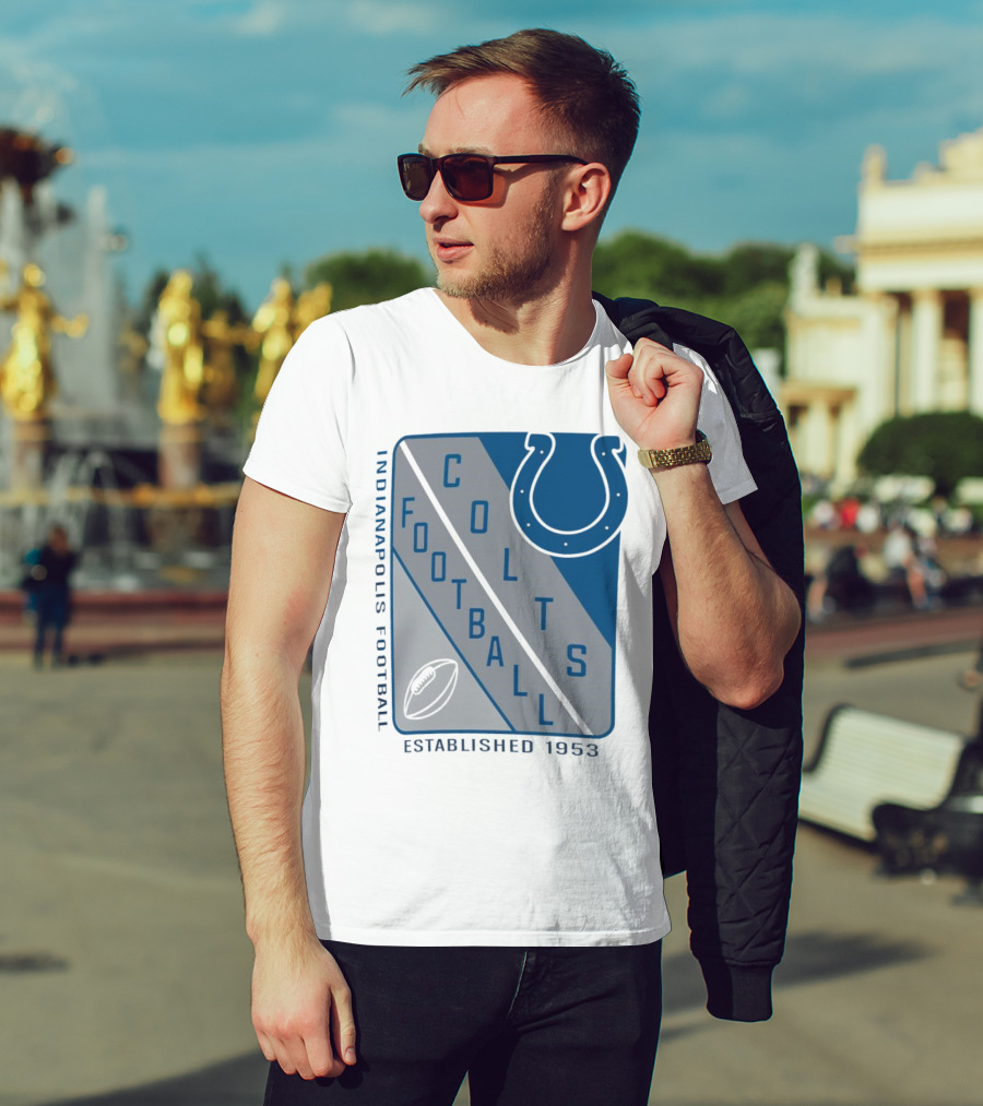 Indianapolis Colts Football Shield Established 1953 T-Shirt