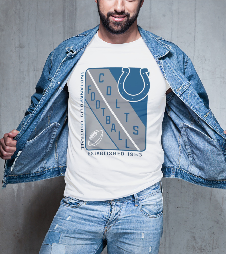 Indianapolis Colts Football Shield Established 1953 T-Shirt