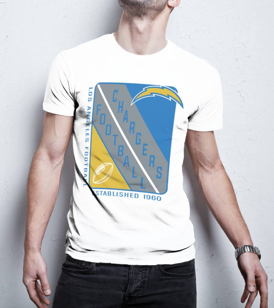 Los Angeles Chargers Football Shield Established 1960 T-Shirt