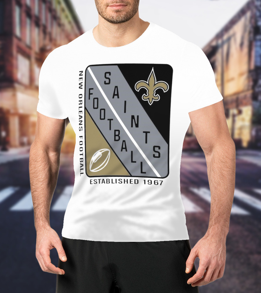 New Orleans Saints Football Shield Established 1967 Fleur-de-lis T-Shirt