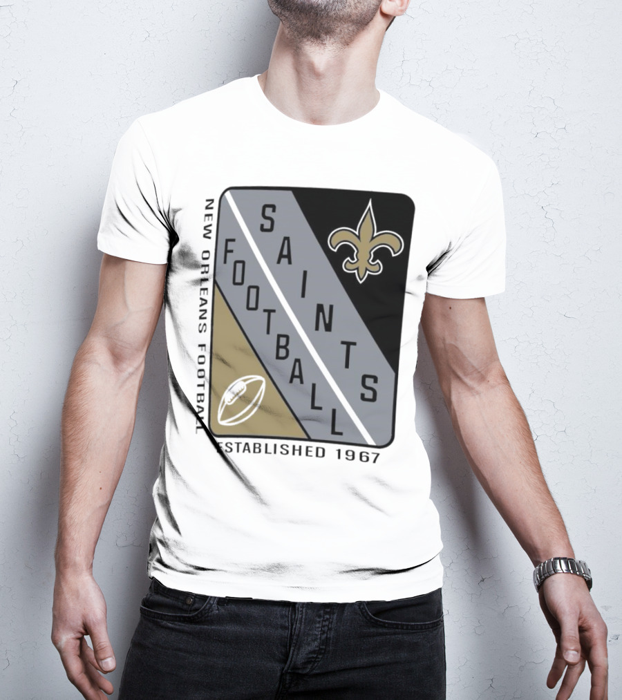 New Orleans Saints Football Shield Established 1967 Fleur-de-lis T-Shirt