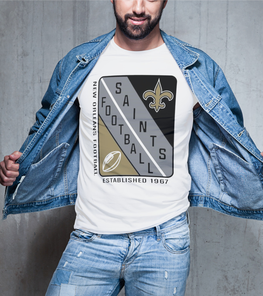 New Orleans Saints Football Shield Established 1967 Fleur-de-lis T-Shirt