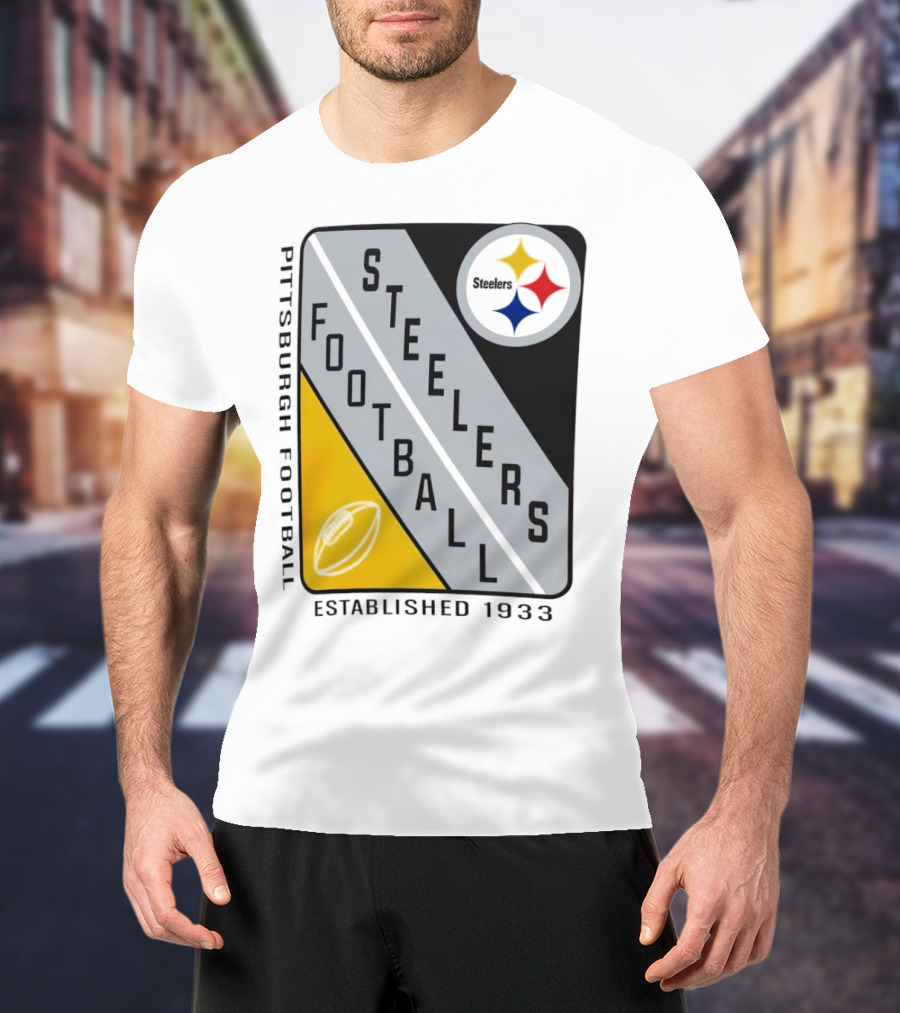 Pittsburgh Steelers Football Established 1933 Shield T-Shirt