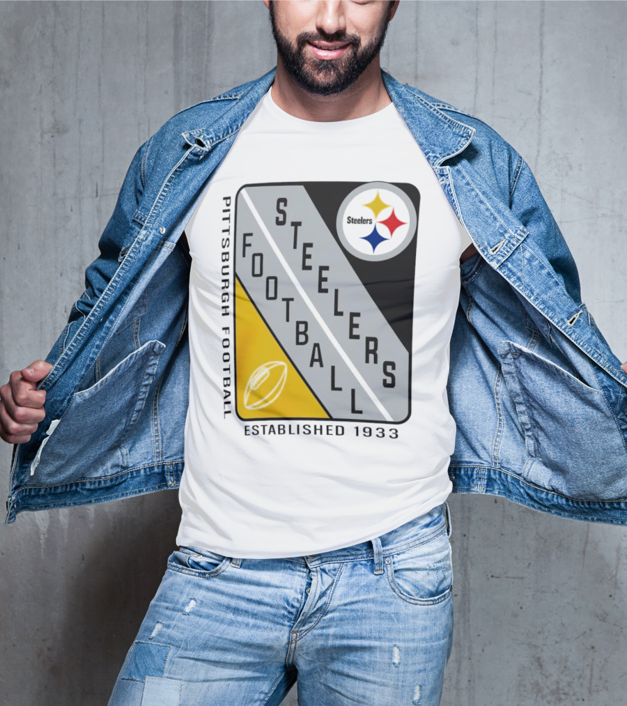 Pittsburgh Steelers Football Established 1933 Shield T-Shirt