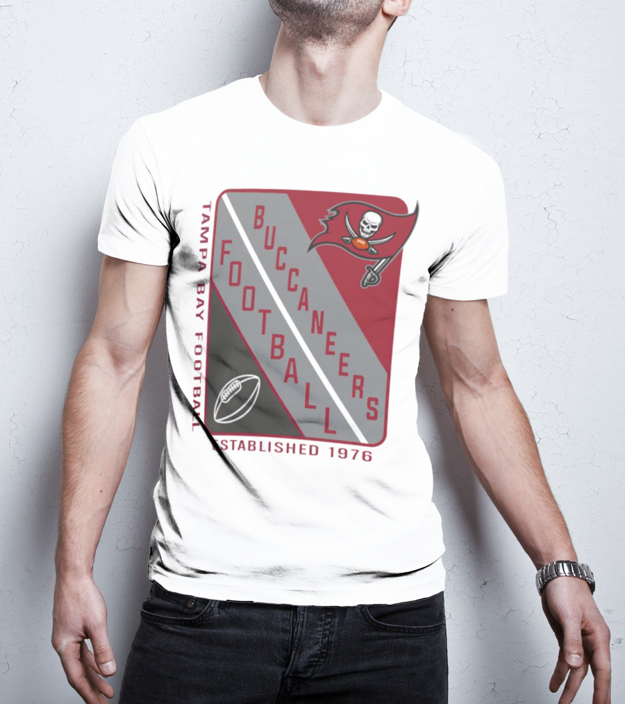 Tampa Bay Buccaneers Football Established 1976 Shield T-Shirt