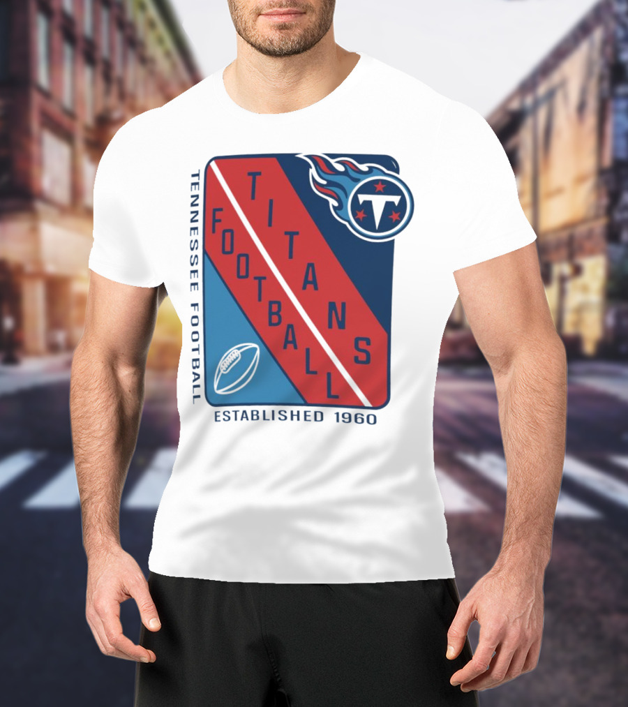 Tennessee Titans Football Established 1960 NFL Shield T-Shirt